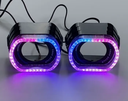 Angel eyes - enjoliveurs de projecteur bi-led 3 pouces - Tyoe BM RGB 5D O